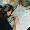 (1993)_Katka Hodecová projektuje přístavbu budoucího studia na Lesné (přístavba se však nakonec  pro nepříznivé okolnosti nerealizovala)
